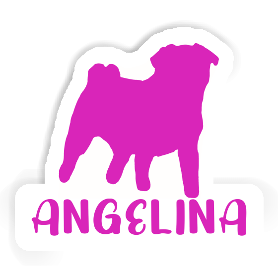 Pug Sticker Angelina Notebook Image