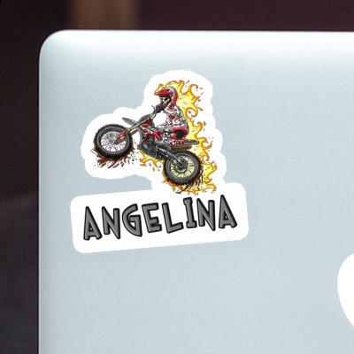 Angelina Sticker Motocrossfahrer Notebook Image