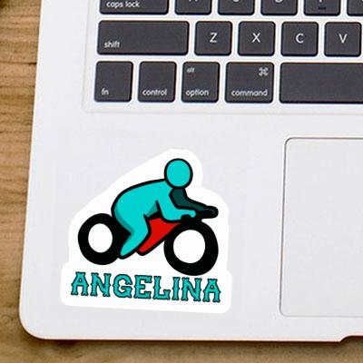 Sticker Motorradfahrer Angelina Laptop Image