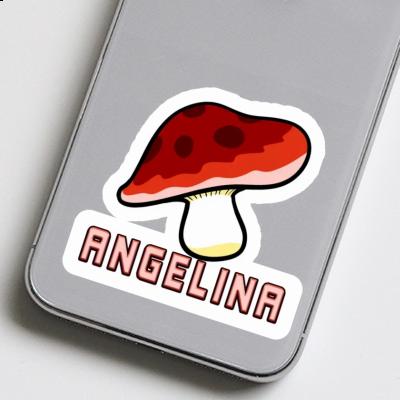 Mushroom Sticker Angelina Laptop Image