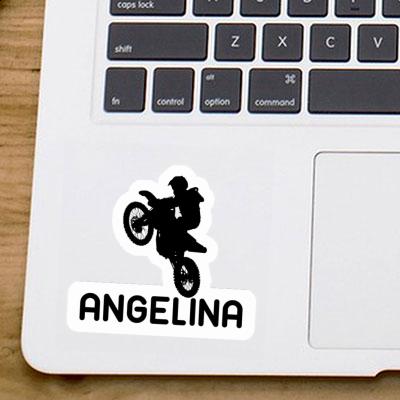 Aufkleber Angelina Motocross-Fahrer Notebook Image