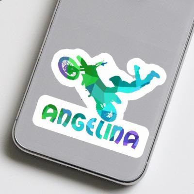 Angelina Sticker Motocross-Fahrer Notebook Image