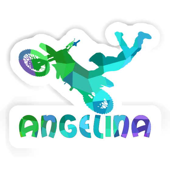 Angelina Sticker Motocross-Fahrer Laptop Image