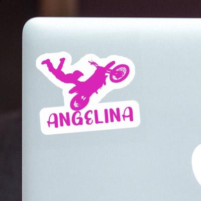 Motocross Rider Sticker Angelina Notebook Image