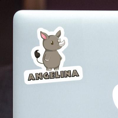 Sticker Rhino Angelina Laptop Image