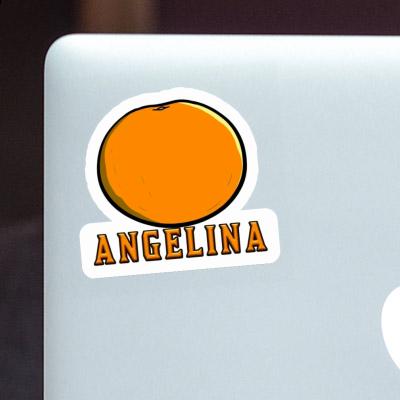 Orange Sticker Angelina Notebook Image