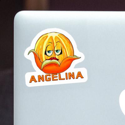 Angelina Sticker Orange Notebook Image