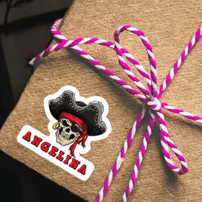 Sticker Angelina Pirate-Skull Notebook Image