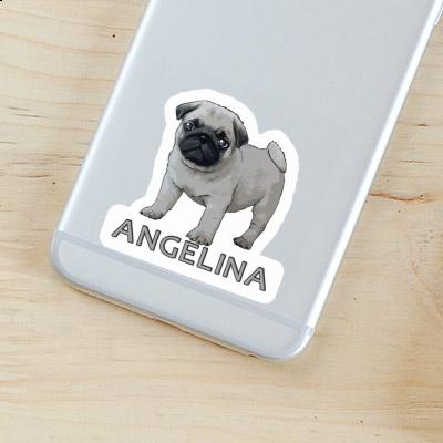 Sticker Angelina Pug Laptop Image