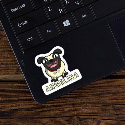 Angelina Sticker Pug Notebook Image