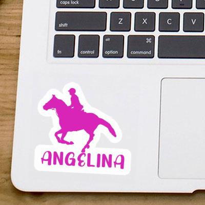 Horse Rider Sticker Angelina Laptop Image