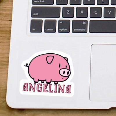 Sticker Pig Angelina Laptop Image