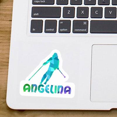 Sticker Skifahrerin Angelina Notebook Image