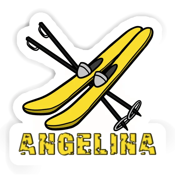 Sticker Angelina Ski Laptop Image