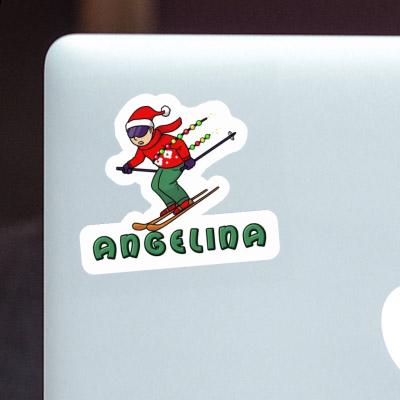 Sticker Christmas Skier Angelina Notebook Image