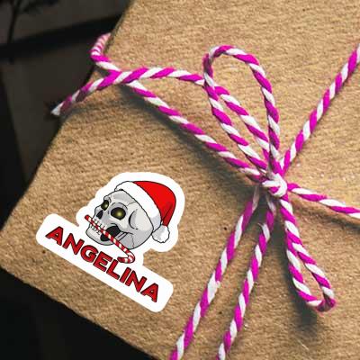 Sticker Christmas Skull Angelina Laptop Image