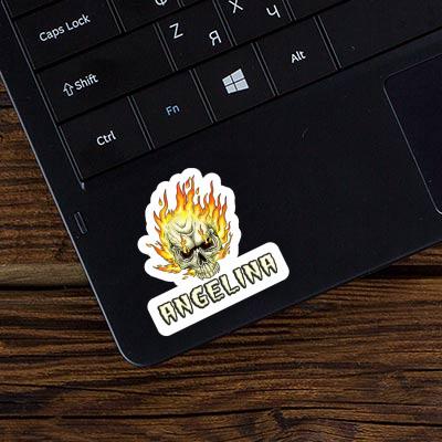 Angelina Sticker Skull Laptop Image