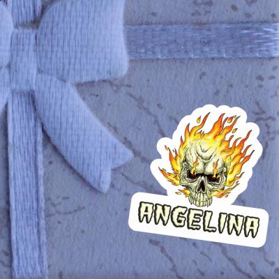 Angelina Sticker Skull Notebook Image