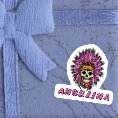 Sticker Angelina Womens Skull Laptop Image