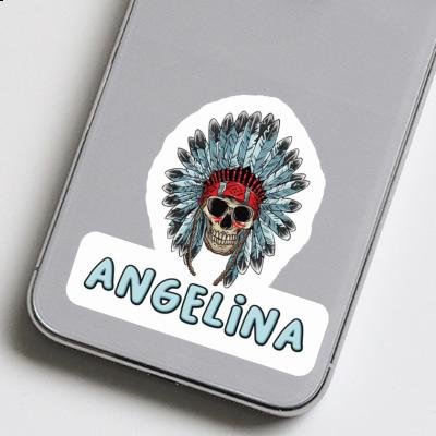 Sticker Angelina Indianer Totenkopf Laptop Image