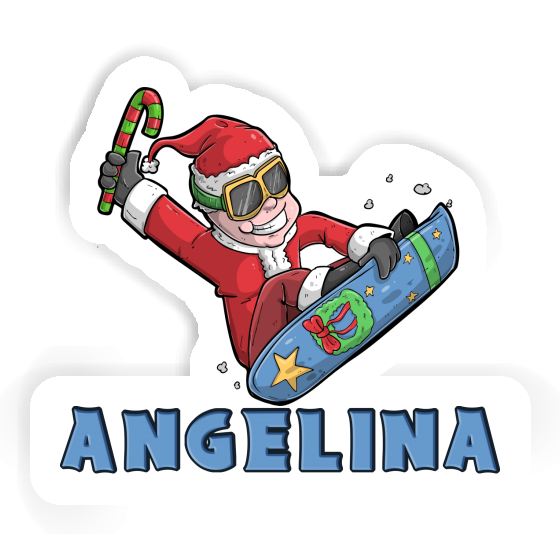 Christmas Snowboarder Sticker Angelina Gift package Image