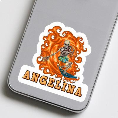 Sticker Surfer Angelina Laptop Image