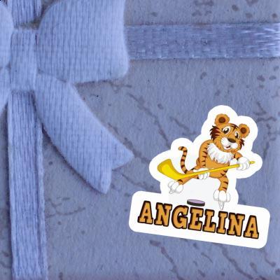 Angelina Sticker Hockey Player Laptop Image