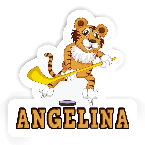 Angelina Sticker Hockey Player Image