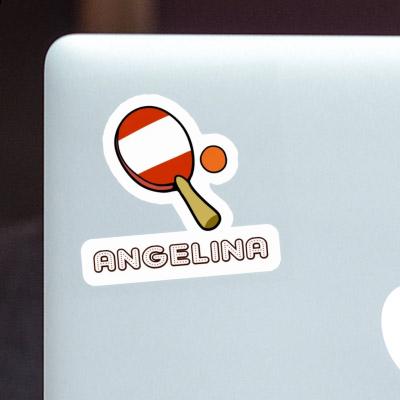 Sticker Table Tennis Paddle Angelina Laptop Image