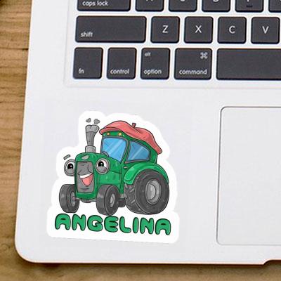 Tractor Sticker Angelina Laptop Image