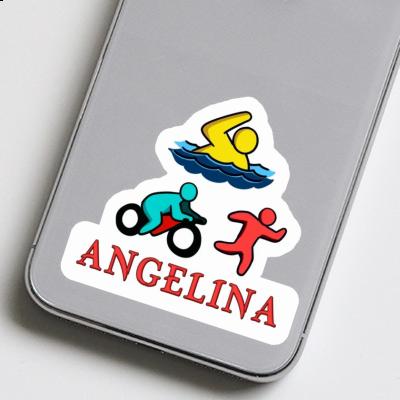 Triathlet Aufkleber Angelina Laptop Image