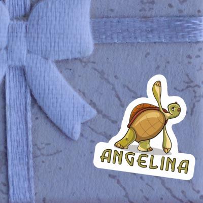 Angelina Sticker Yoga Turtle Laptop Image