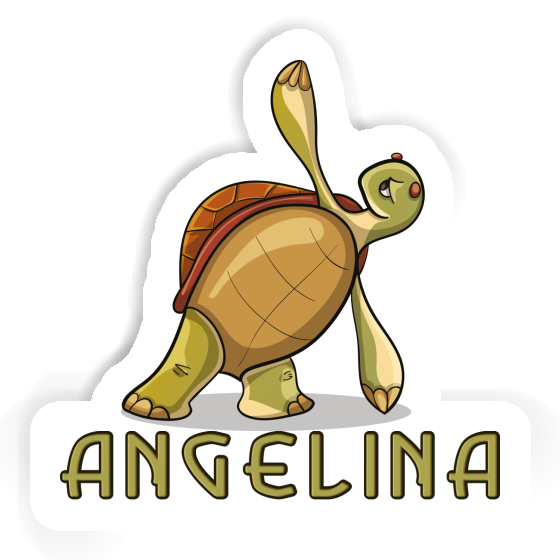 Angelina Sticker Yoga Turtle Notebook Image