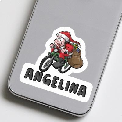 Bicycle Rider Sticker Angelina Laptop Image