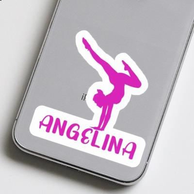 Sticker Angelina Yoga Woman Laptop Image