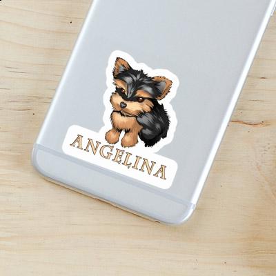 Yorkie Sticker Angelina Laptop Image