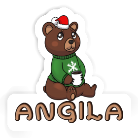 Autocollant Angila Ours de Noël Image