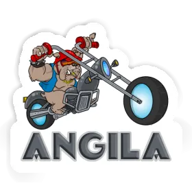Angila Autocollant Biker Image