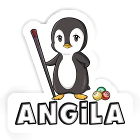 Autocollant Joueur de billard Angila Image