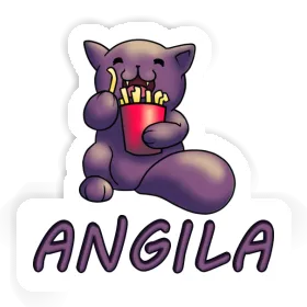 Angila Autocollant Chat-frites Image