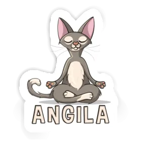 Angila Aufkleber Yoga-Katze Image