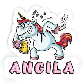 Autocollant Angila Licorne en fête Image