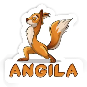 Angila Autocollant Écureuil yoga Image