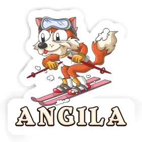 Angila Sticker Skier Image