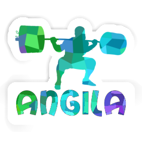 Angila Autocollant Haltérophilie Image