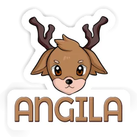 Angila Autocollant Tête de cerf Image