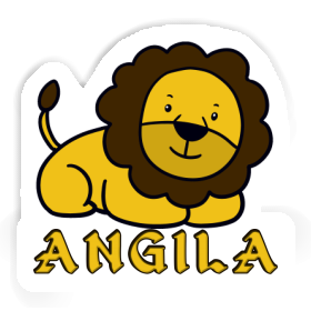 Autocollant Angila Lion Image