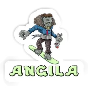 Snowboardeur Autocollant Angila Image
