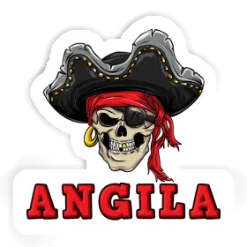 Autocollant Crâne de pirate Angila Image
