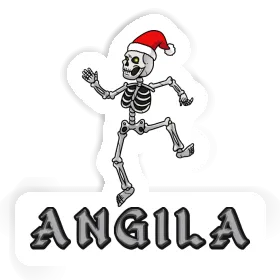 Autocollant Angila Squelette de Noël Image